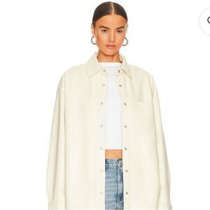 WeWoreWhat NWT Vegan Leather Overshirt XXS
